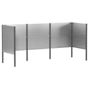 Skjuler til affaldsbeholder 249 x 85 x 113 cm Galvaniseret stål