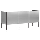 Skjuler til affaldsbeholder 249 x 85 x 113 cm Galvaniseret stål