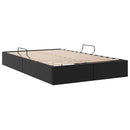 Ottoman Sengestel med opbevaring Sort 120 x 190 cm Faux læder