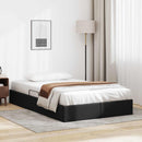 Ottoman Sengestel med opbevaring Sort 120 x 200 cm Faux læder