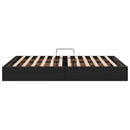 Ottoman Sengestel med opbevaring Sort 140 x 190 cm Faux læder