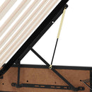 Ottoman Sengestel med opbevaring Sort 180 x 200 cm Faux læder