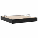 Ottoman Sengestel med opbevaring Sort 180 x 200 cm Faux læder