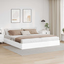 Ottoman Sengestel Ren Hvid 200 x 200 cm Faux læder