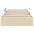 Ottoman Sengestel med opbevaring Creme 90 x 190 cm Stof