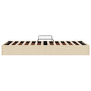 Ottoman Sengestel med opbevaring Creme 90 x 190 cm Stof