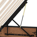 Ottoman Sengestel med opbevaring Sort 120 x 200 cm Stof
