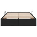 Ottoman Sengestel med opbevaring Sort 120 x 200 cm Stof