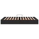 Ottoman Sengestel med opbevaring Sort 120 x 200 cm Stof