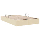 Ottoman Sengestel med opbevaring Creme 120 x 200 cm Stof