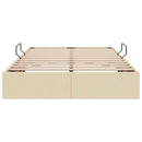 Ottoman Sengestel med opbevaring Creme 120 x 200 cm Stof