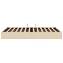 Ottoman Sengestel med opbevaring Creme 120 x 200 cm Stof