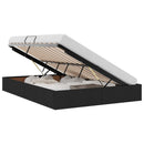 Ottoman Sengestel med opbevaring Sort 140 x 190 cm Stof