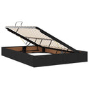 Ottoman Sengestel med opbevaring Sort 140 x 190 cm Stof