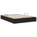 Ottoman Sengestel med opbevaring Sort 140 x 190 cm Stof