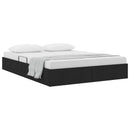 Ottoman Sengestel med opbevaring Sort 140 x 190 cm Stof