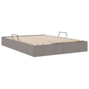 Ottoman Sengestel med opbevaring Gråbrun 140 x 190 cm Stof