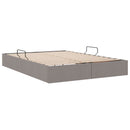 Ottoman Sengestel med opbevaring Gråbrun 140 x 190 cm Stof