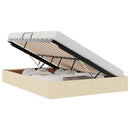 Ottoman Sengestel med opbevaring Creme 140 x 190 cm Stof