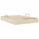 Ottoman Sengestel med opbevaring Creme 140 x 190 cm Stof