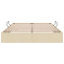 Ottoman Sengestel med opbevaring Creme 140 x 190 cm Stof