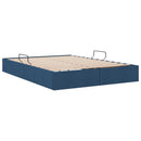 Ottoman Sengestel med opbevaring Blå 140 x 190 cm Stof