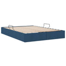 Ottoman Sengestel med opbevaring Blå 140 x 190 cm Stof