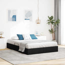 Ottoman Sengestel med opbevaring Sort 140 x 200 cm Stof