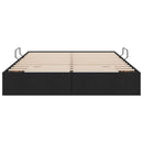 Ottoman Sengestel med opbevaring Sort 140 x 200 cm Stof