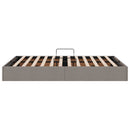 Ottoman Sengestel med opbevaring Gråbrun 140 x 200 cm Stof