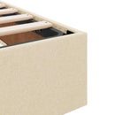 Ottoman Sengestel med opbevaring Creme 140 x 200 cm Stof