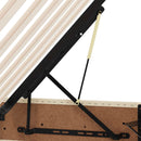 Ottoman Sengestel med opbevaring Creme 140 x 200 cm Stof