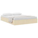 Ottoman Sengestel med opbevaring Creme 140 x 200 cm Stof