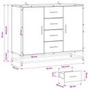 Sideboard Gammelt træ 92 x 35 x 76 cm Konstrueret træ