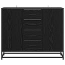 Sideboard Sort eg 92 x 35 x 76 cm Konstrueret træ