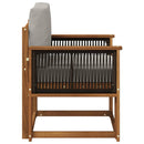 Udendørs Mellem Sofa Massivt Akacietræ Naturfarvet