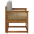 Udendørs Mellem Sofa Massivt Akacietræ Naturfarvet