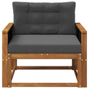 Udendørs Mellem Sofa Massivt Akacietræ Naturfarvet