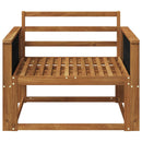 Udendørs Mellem Sofa Massivt Akacietræ Naturfarvet