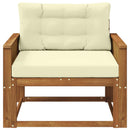Udendørs Mellem Sofa Massivt Akacietræ Naturfarvet
