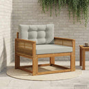 Udendørs Mellem Sofa Massivt Akacietræ Naturfarvet
