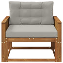 Udendørs Mellem Sofa Massivt Akacietræ Naturfarvet