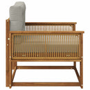 Udendørs Mellem Sofa Massivt Akacietræ Naturfarvet