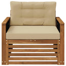 Udendørs Mellem Sofa Massivt Akacietræ Naturfarvet