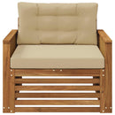 Udendørs Mellem Sofa Massivt Akacietræ Naturfarvet