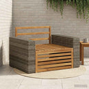 Udendørs Mellem Sofa Naturfarvet
