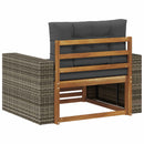 Udendørs Mellem Sofa Massivt Akacietræ Naturfarvet