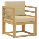 2 Stk Udendørs sofagruppe Polyester Hvid og Beige