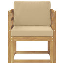 2 Stk Udendørs sofagruppe Polyester Hvid og Beige