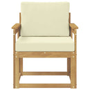 2 Stk Udendørs sofagruppe Polyester Hvid og creme